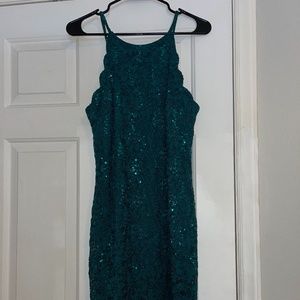 Forest Green Sequin pencil dress